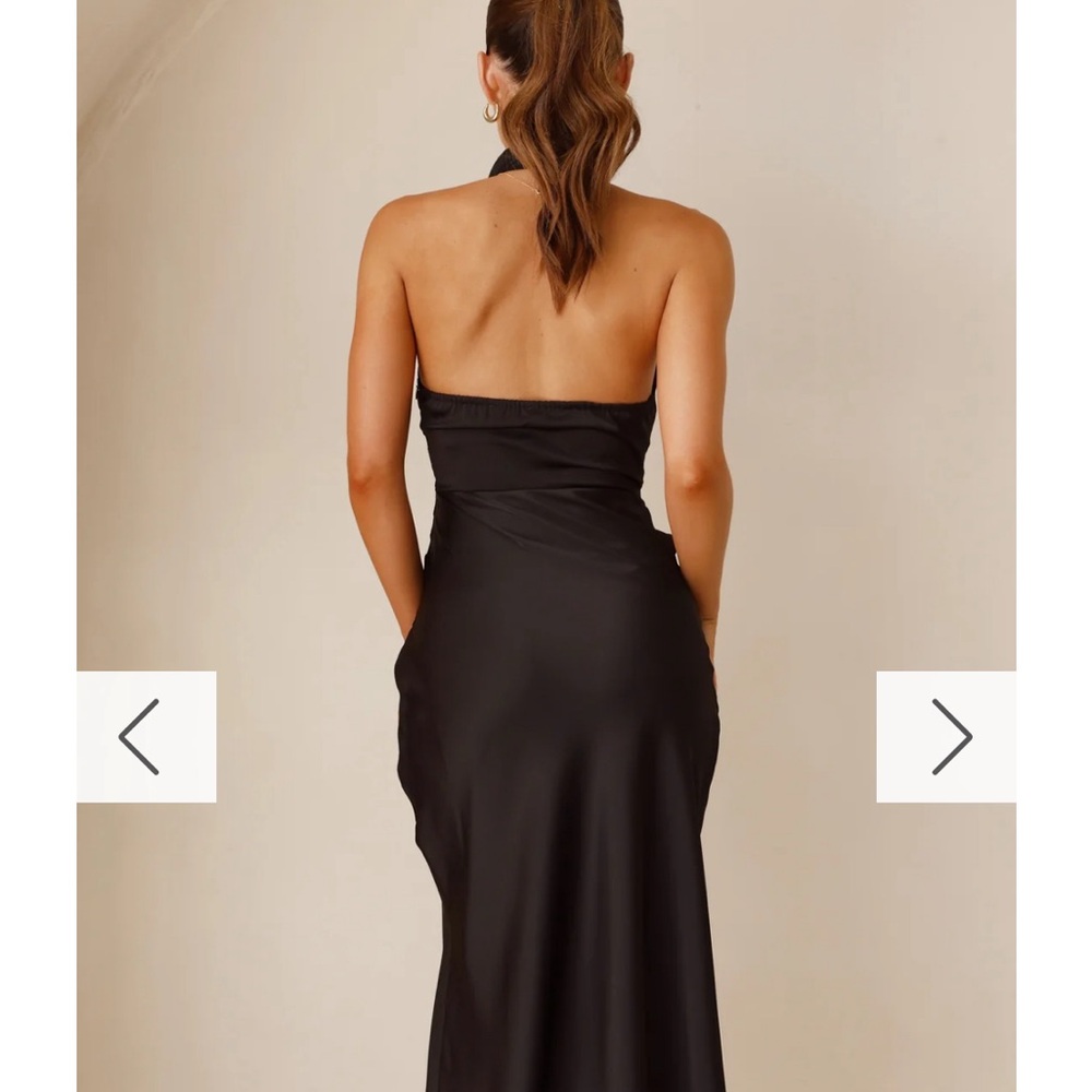 Billy J Black Midi Halter Dress